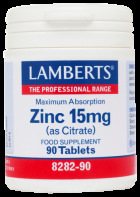 Zinc 15 mg as Citrate of Greater Absorption 90 Capsules