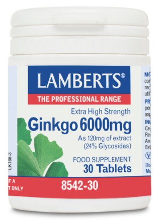 Ginkgo Biloba extra high potency 6,000 mg
