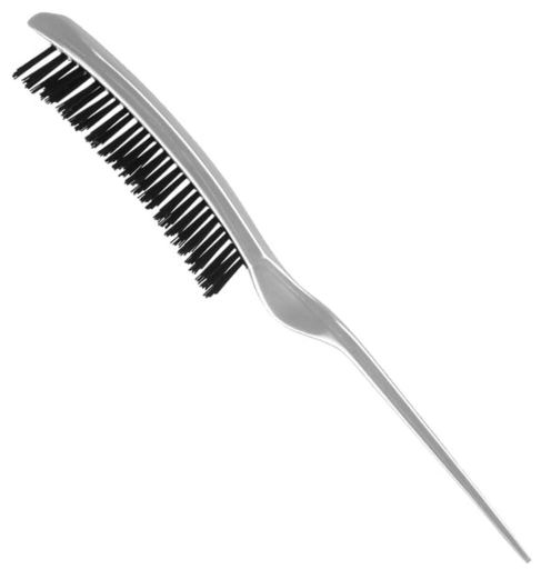 Curved Nylon Spike Crepe Brush White