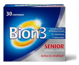 Bion3 Senior Vitamins Ginseng and Lutein 30 tablets