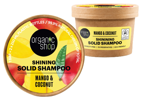 Mango and Coconut Shine Solid Shampoo 60 gr