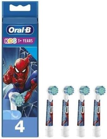 Replacement Brush Elect Pro Kids/Inf 3+ Spiderman 4 Units