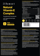 Natural Vitamin E Complex with Olive Oil 120 Pearls