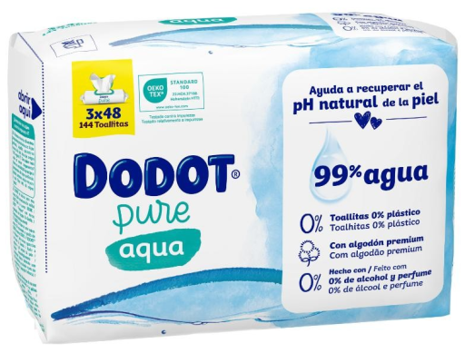 Aqua Pure Total Care 99% Water Wet Wipes 144 Units